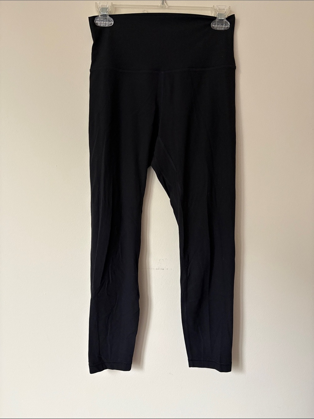 lululemon athletica Black High-Waist Ribbed Leggings
